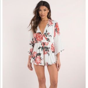 White floral romper